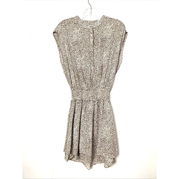 Rails Angelina Mini Dress Size M Cheetah Print Sleeveless Drop Waist Button - Picture 13 of 14
